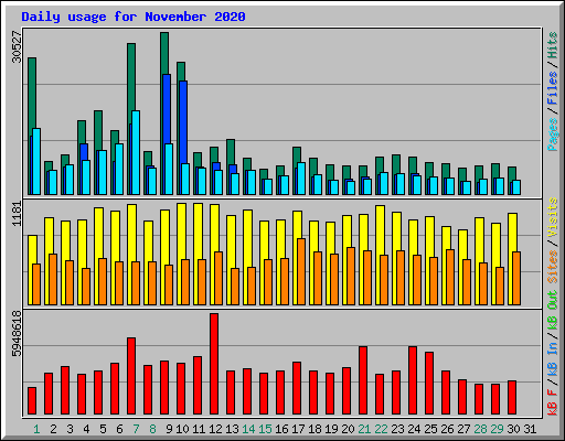 Daily usage for November 2020
