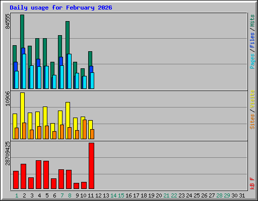 Daily usage for February 2026
