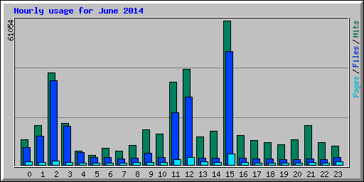 Hourly usage for June 2014