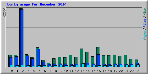 Hourly usage for December 2014