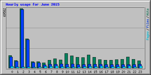 Hourly usage for June 2015