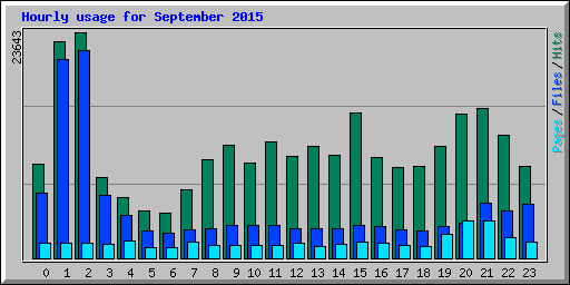 Hourly usage for September 2015