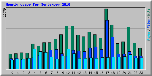 Hourly usage for September 2016