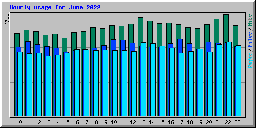 Hourly usage for June 2022