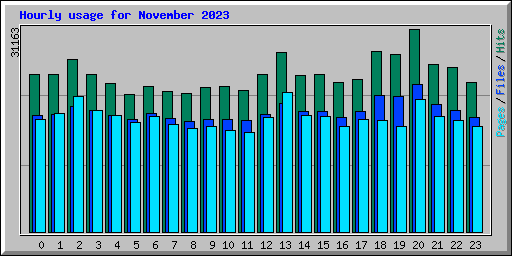 Hourly usage for November 2023