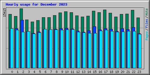 Hourly usage for December 2023