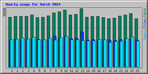 Hourly usage for March 2024