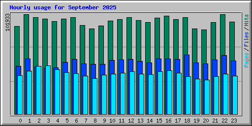 Hourly usage for September 2025