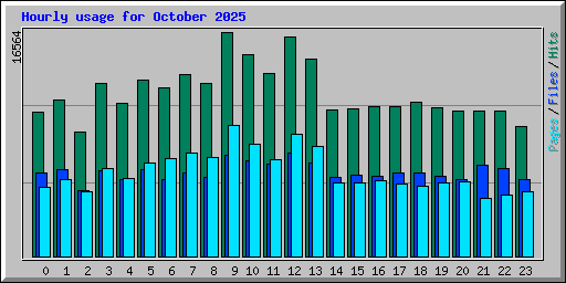 Hourly usage for October 2025