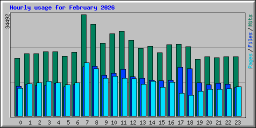 Hourly usage for February 2026